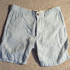 J. Crew Light Blue Men's Casual Linen-Blend Shorts